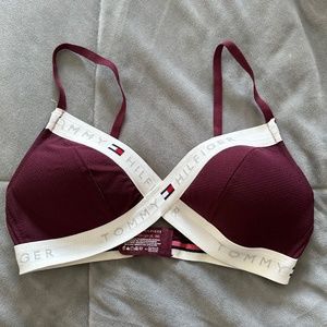 Maroon Tommy Hilfiger Wirefree Bra  (34C)